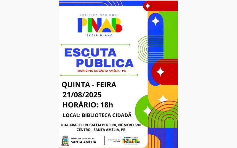 Escuta Pública da Política Nacional Aldir Blanc (PNAB)
