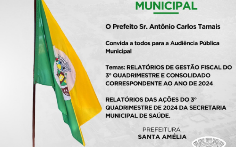 CONVITE AUDIÊNCIA PÚBLICA