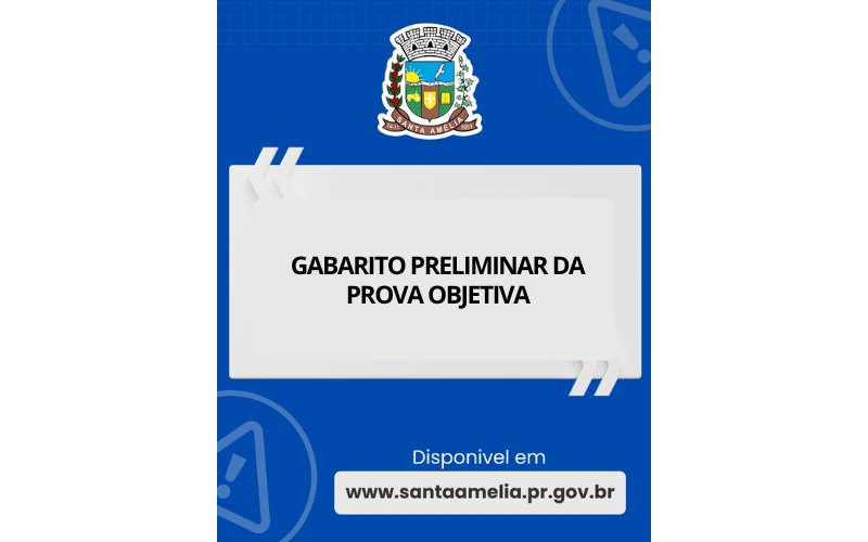 CONCURSO PÚBLICO 001/2025 GABARITO PRELIMINAR DA PROVA OBJETIVA